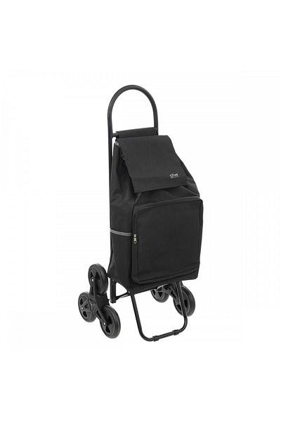 5 five simply smart Normade Black shopping trolley, textile, 43 x 36 x 99 cm
