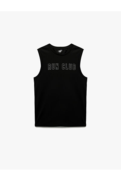 Koton Crew Neck Printed Sleeveless Sports Singlet