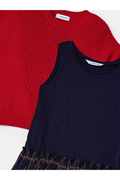 MAYORAL Girl Sweater and Dress Set 4912 Red