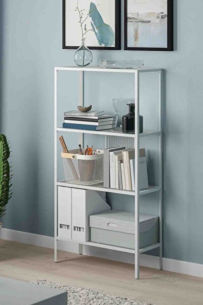 Binbirreyon Çelik Raf Sistemi Raf Ünitesi 60x25x116cm Beyaz BD039