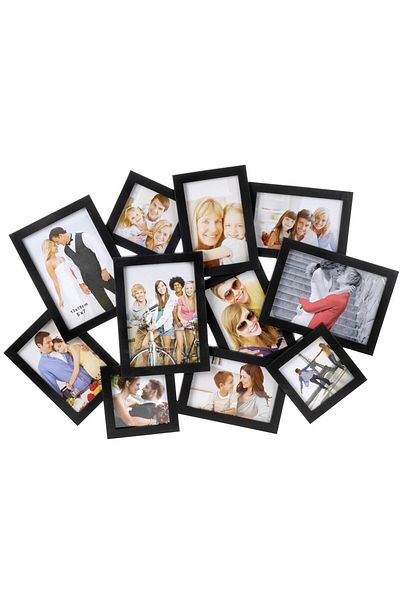Atmosphera Créateur D'intérieur Set rame foto Elea Negre, L. 63 x l. 2 x Î. 43 cm