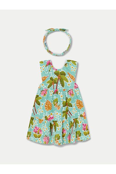 MAYORAL Girl Summer Dress 1926 Green