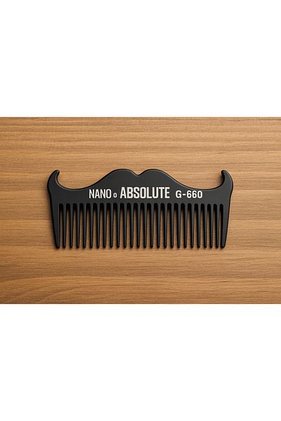 Nano Absolute Beard Mustache Comb G-660 |   Ergonomic Grip, Styling Mini Comb, Portable Size