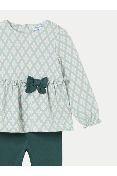 MAYORAL Girl Set blouse and leggings 2713 Green