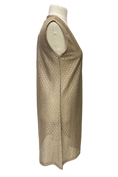 Giyinen Mağazaları Beige Meyra Front Buttoned Medium Length Lace Vest