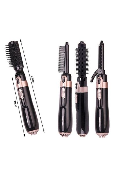varioshop Perie Electrica 4 in 1 VarioShop®, Ondulare, Uscare, Pieptanare, Indreptare, pentru Toate tipurile