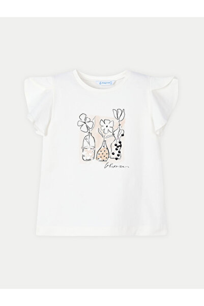 MAYORAL Tricou Mayoral pentru fete 3004 Ecru