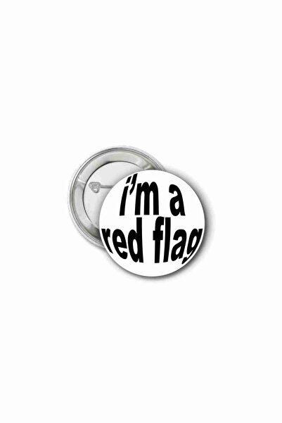 fırsatlar diyarı I'm a Red Flag Y2K Style Buton Rozet