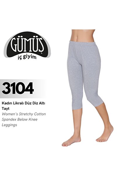 Gümüş İç Giyim Γυναικείο κολάν ελαστικό ύφασμα ίσιο κάτω από το γόνατο, μεγάλ...