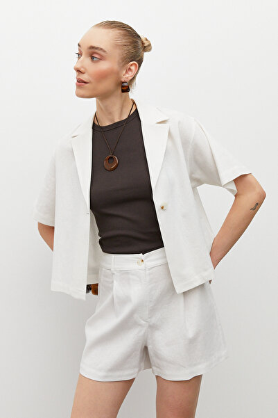 urban focus Single Button Linen Shirt