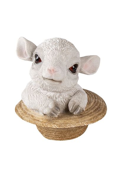 Clayre & Eef Polyresin Lamb in Hat Figurine 12x12x12 cm