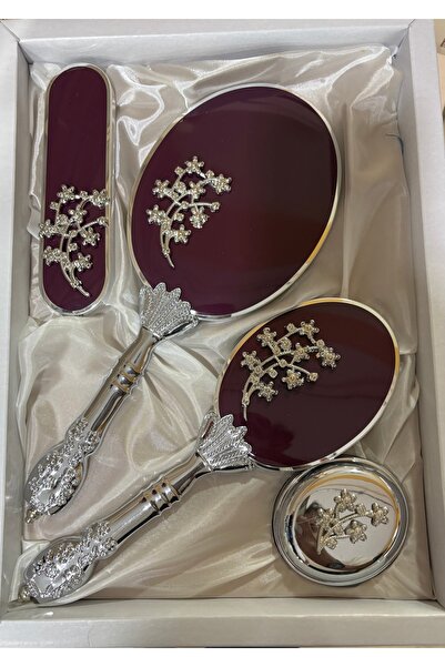 Muensu طقم مشط مرآة مهر، زفاف، خطوبة، عروس، مهر العروس مقاس واحد 02