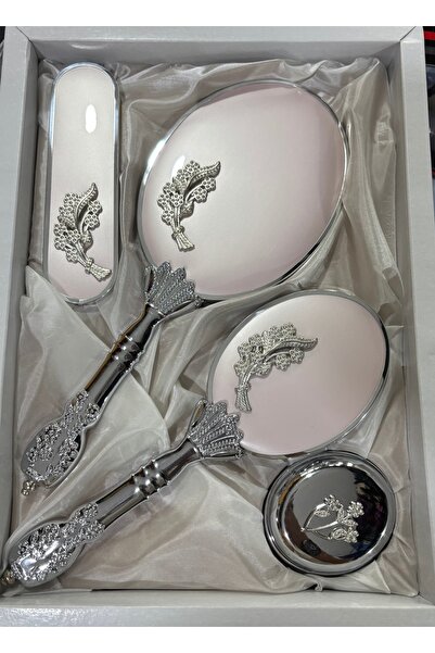 Muensu Σετ χτένας και καθρέφτη για πούδρα, γάμος, αρραβώνας, νύφη, προίκα, 2 ...