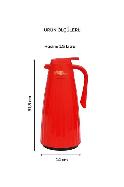 Nesto Home 1.5 Liter Double Glass Thermos