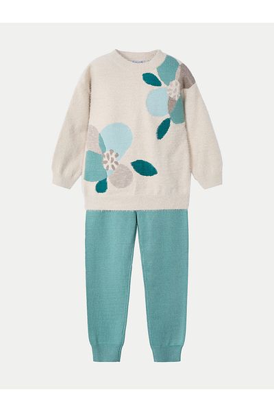 MAYORAL Girl Set of sweater and fabric trousers 4553 Green