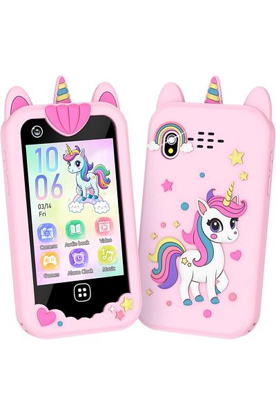 Smart Vibe Telefon Mobil si Jucarie Educativa NO Internet/Apeluri MiniPHONE® PRO Doua Camere Foto/Video, Pink