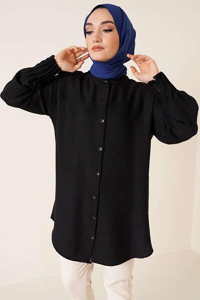 modasindoma Women Sleeve Ribbed Tunic Shirt