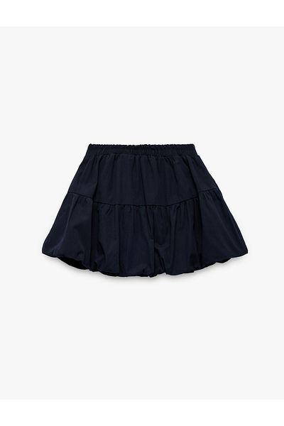 Koton Layered Elastic Waist Balloon Mini Skirt