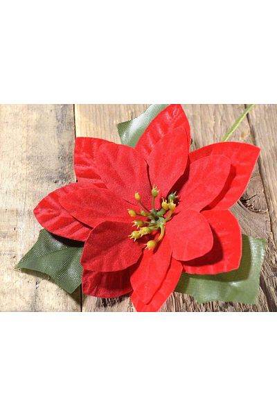 Decorer Artificial Christmas Flower Red Ø 12 x 16 cm