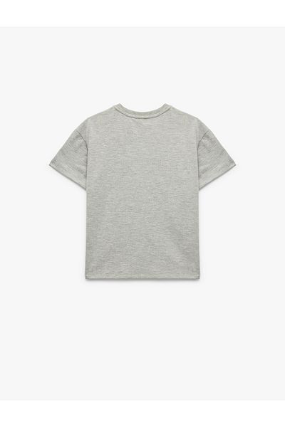 Koton Dog Printed Short Sleeve Crew Neck T-Shirt