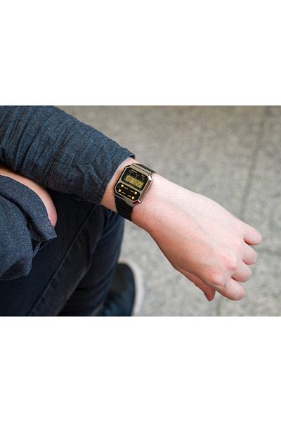 Casio Casio watch, Vintage Edgy A100WEGG-1A2