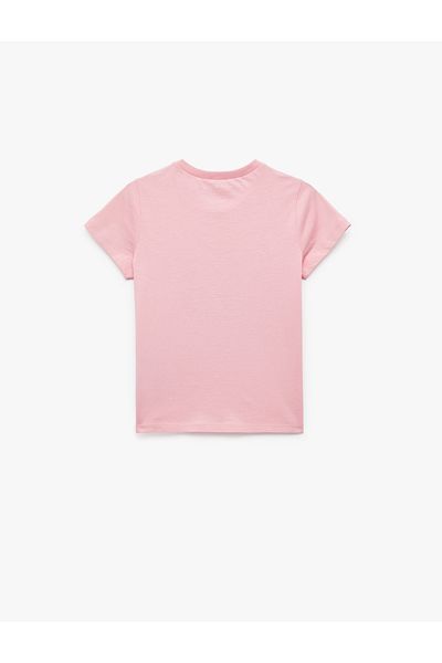 Koton Butterfly Printed Crew Neck Cotton Short Sleeve T-Shirt