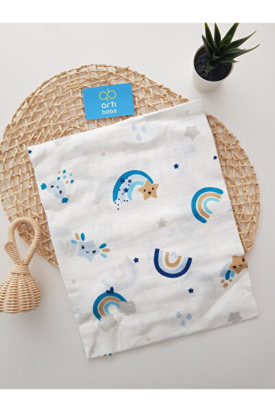 artıbebe بطانية غطاء موسلين بألوان قوس قزح |   قماش موسلين قطن 100% |   قماط ...