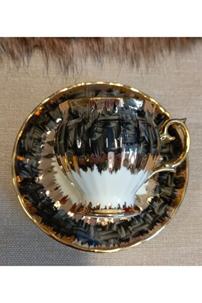 BY.RAYKA PORSELEN El Dekor Nuranca Porcelain Hand Decor Painting Cup Set