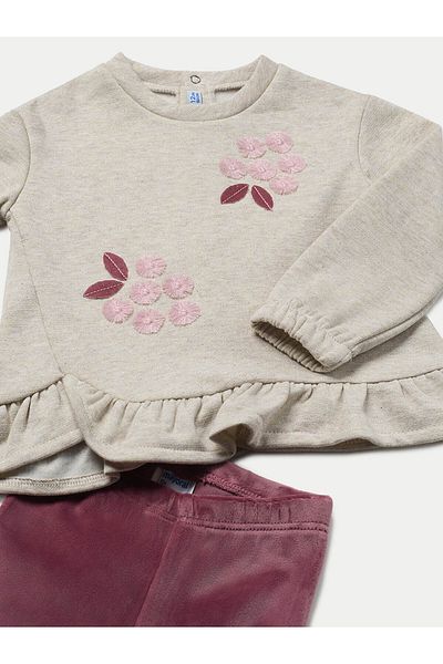 MAYORAL Girl Set blouse and leggings 2706 Burgundy