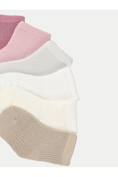 MAYORAL Girl Set of 6 pairs of children's high socks 9860 Pink