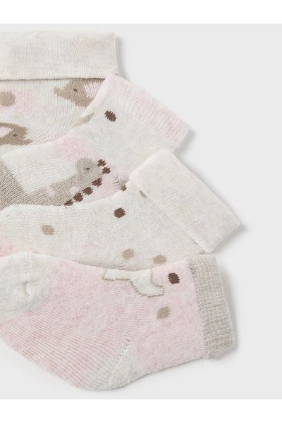MAYORAL Girl Set of 4 pairs of children's high socks 9759 Pink