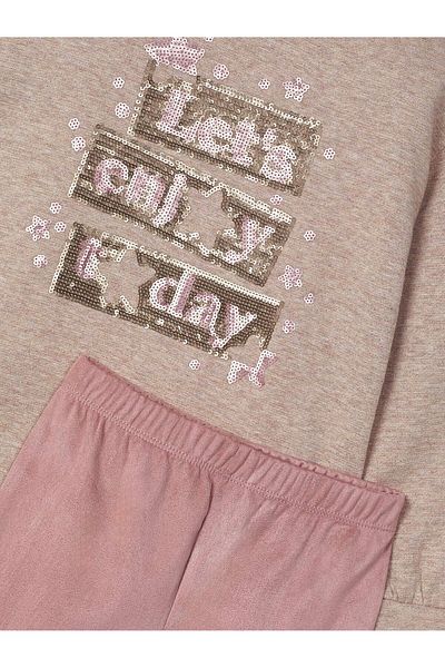 MAYORAL mayoral Girl Set Blouse and Leggings 4709 Brown