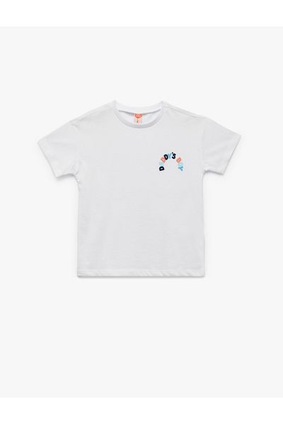 Koton Cotton Printed Short Sleeve Crew Neck T-Shirt