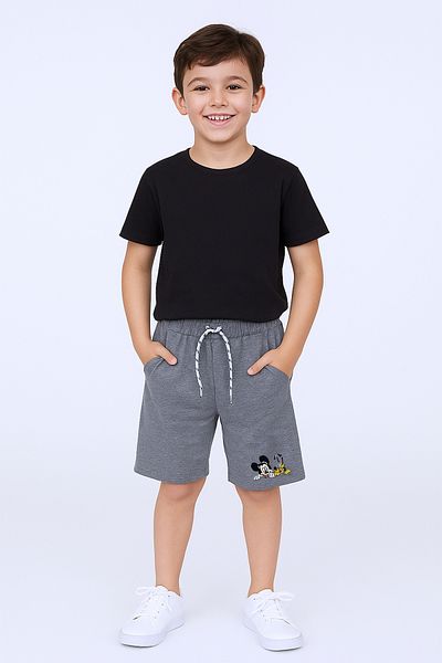 HÇM Boy's Shorts with Pockets, Solid Color Printed, Comfortable Fit E34
