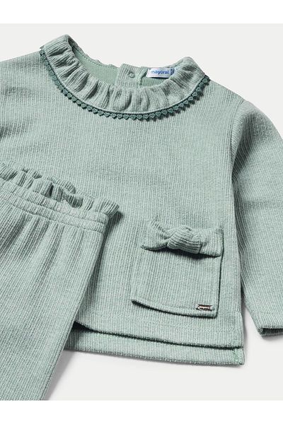 MAYORAL Girl Set of sweater and fabric trousers 2550 Green