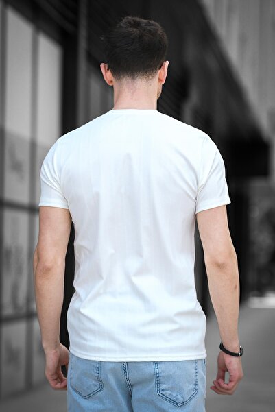 Oksit Ανδρικό μπλουζάκι με στάμπα με λεπτή εφαρμογή Lycra Crew Neck