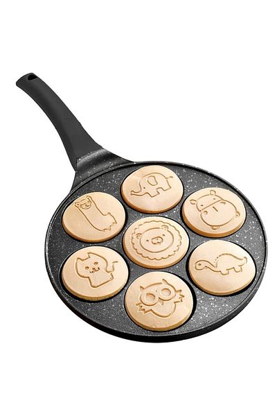 varioshop VarioShop® pancake pan, 7 animal designs, steel and aluminum with non-stick coating