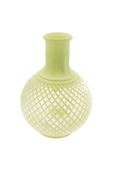 Clayre & Eef Vase for Flowers in Green Glass Ø 13 x 18 h
