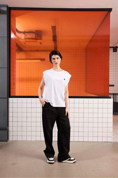 GMG FIRENZE Crew Neck Logo Detailed Sleeveless T-Shirt