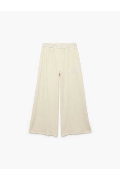 Koton Wide Leg Elastic Waist Trousers