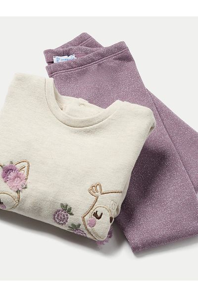 MAYORAL mayoral Girl Set blouse and leggings 2708 Purple