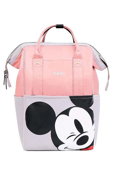 huitich Mums Baby Travel Bag with Cartoon Design Pink