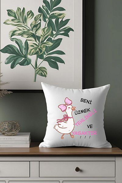 qoeuyl boutique It's Dangerous and Forbidden to Hurt Me Printed Fun Gift Fiber Filled Satindecorativemini Pillow