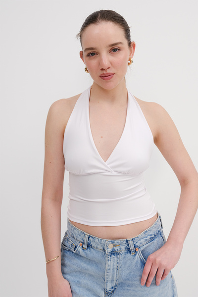Addax Boyundan Bağlamalı Crop Bluz B0300-S11