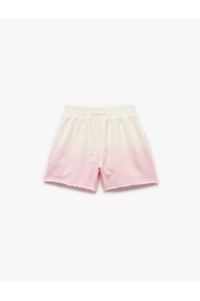 Koton Cotton Waist Lace Pocket Patterned Mini Shorts