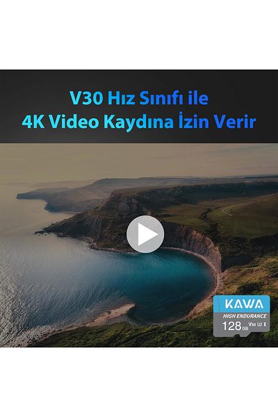 Kawa 128Gb Micro Sd Memory Card High Endurance Class 10 Compatible with High Speed ​​Vehicle Cameras