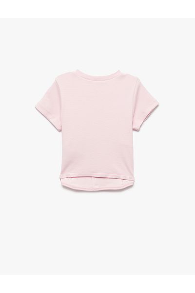 Koton Cotton Crew Neck Short Sleeve Basic Crop T-Shirt