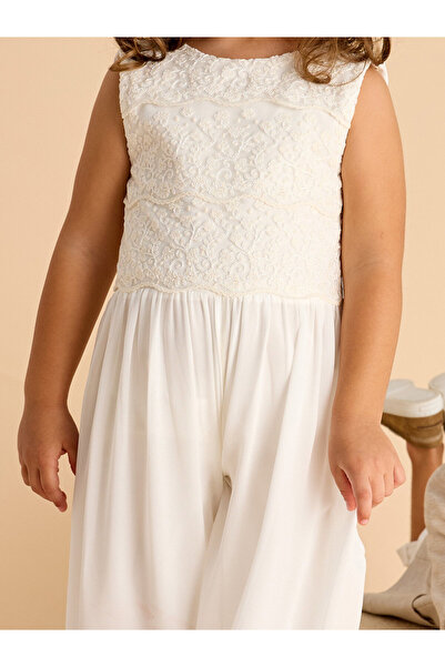 MAYORAL mayoral Girl Jumpsuit 3870 Ecru