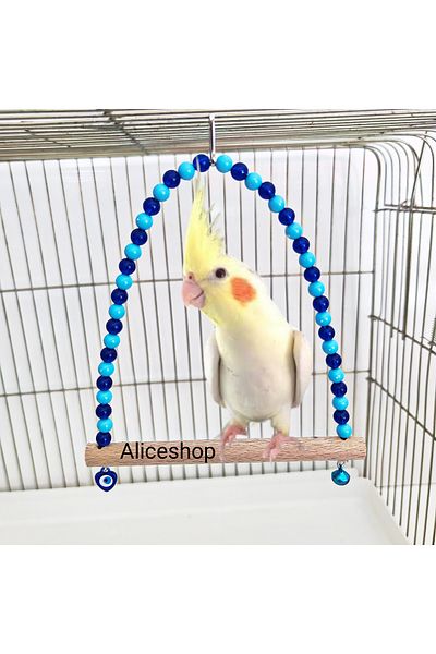 aliceshop Swing with Perches for Cockatiels and Birds of Different Sizes