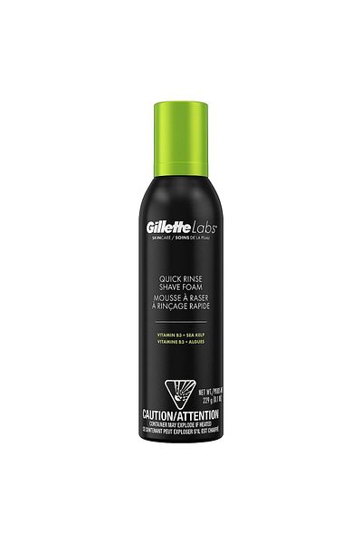 Gillette Labs Quick Rinse Lightweight Shave Foam For Men, Shaving Foam That Helps Protect The Skin - 229g